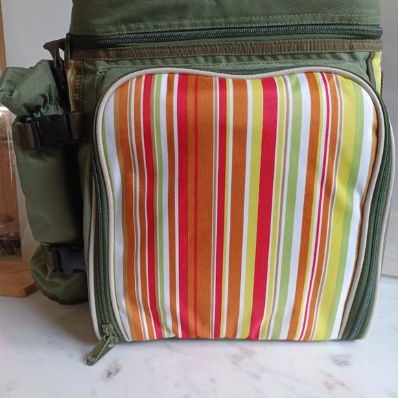 Picnic set insulated cooler Wine and serve ware set NWOT - Picture 10 of 11